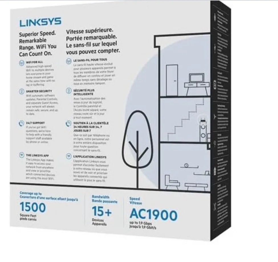 Linksys R75 Max-Stream Dual-Band Wifi 5 Router image indicator(2)
