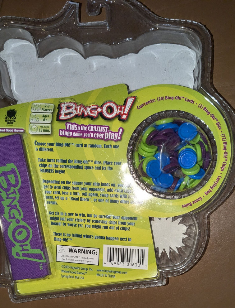 Bing-Oh! Game - New In Box.  Great for Travel #freecycle - photo 3