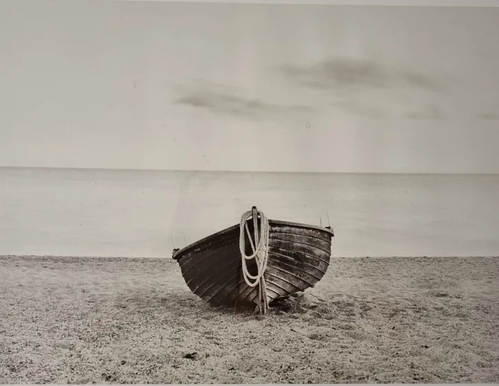 IKEA Framed Black and White Boat Print image indicator(2)