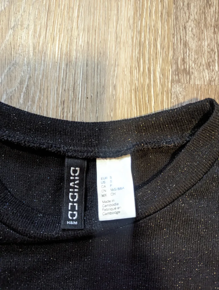 Black Glitter Long Sleeve Top image indicator(3)