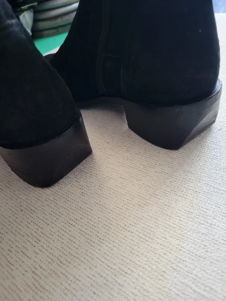 Aquatalia Black Suede Booties made in Italy image indicator(7)