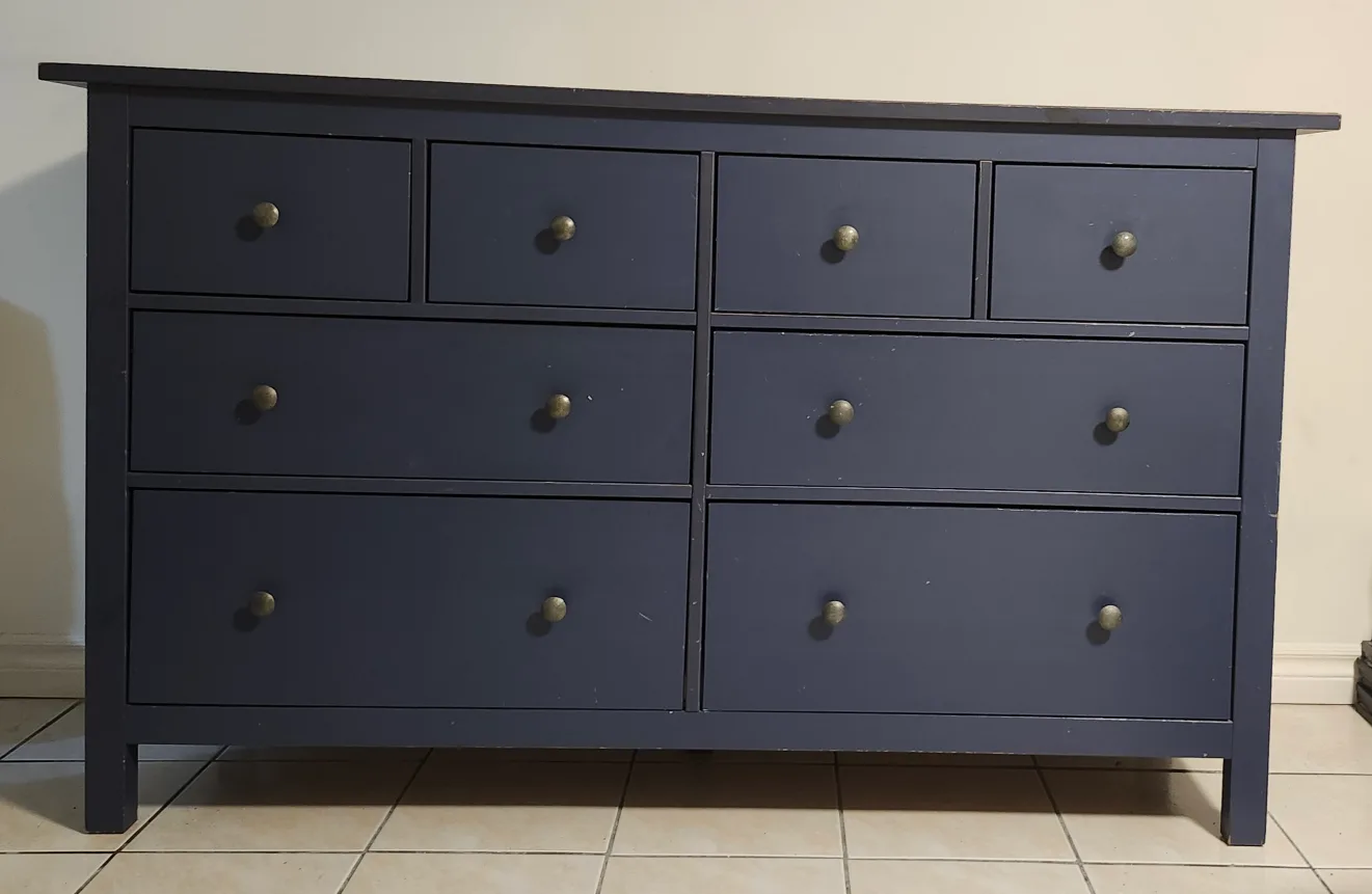 Lovingly used ikea HEMNES solid wood 8 drawer dresser image indicator(2)