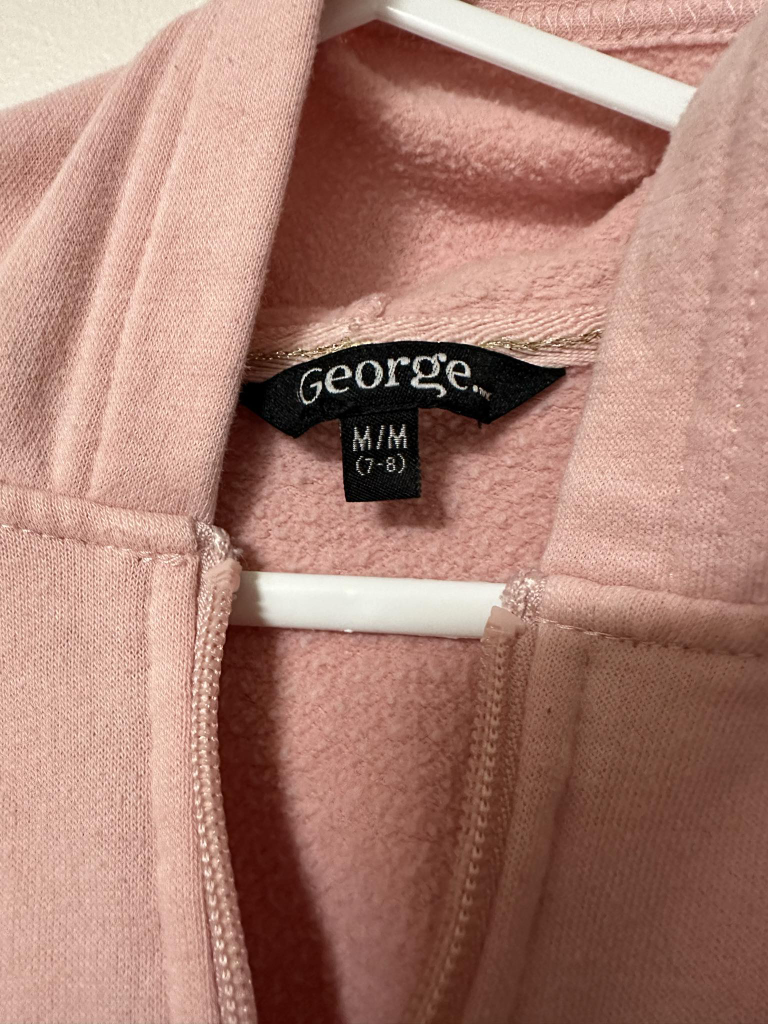 Pink George Girls' Zip Up Hoodie Size M/M (7-8) - photo 2