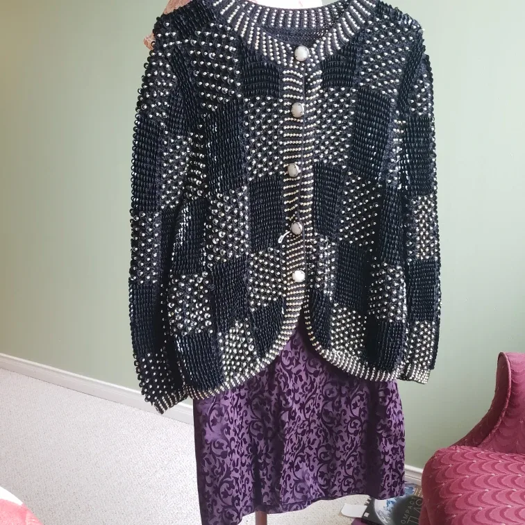 Holt renfrew Skirt and Beaded Cardigan image indicator(2)