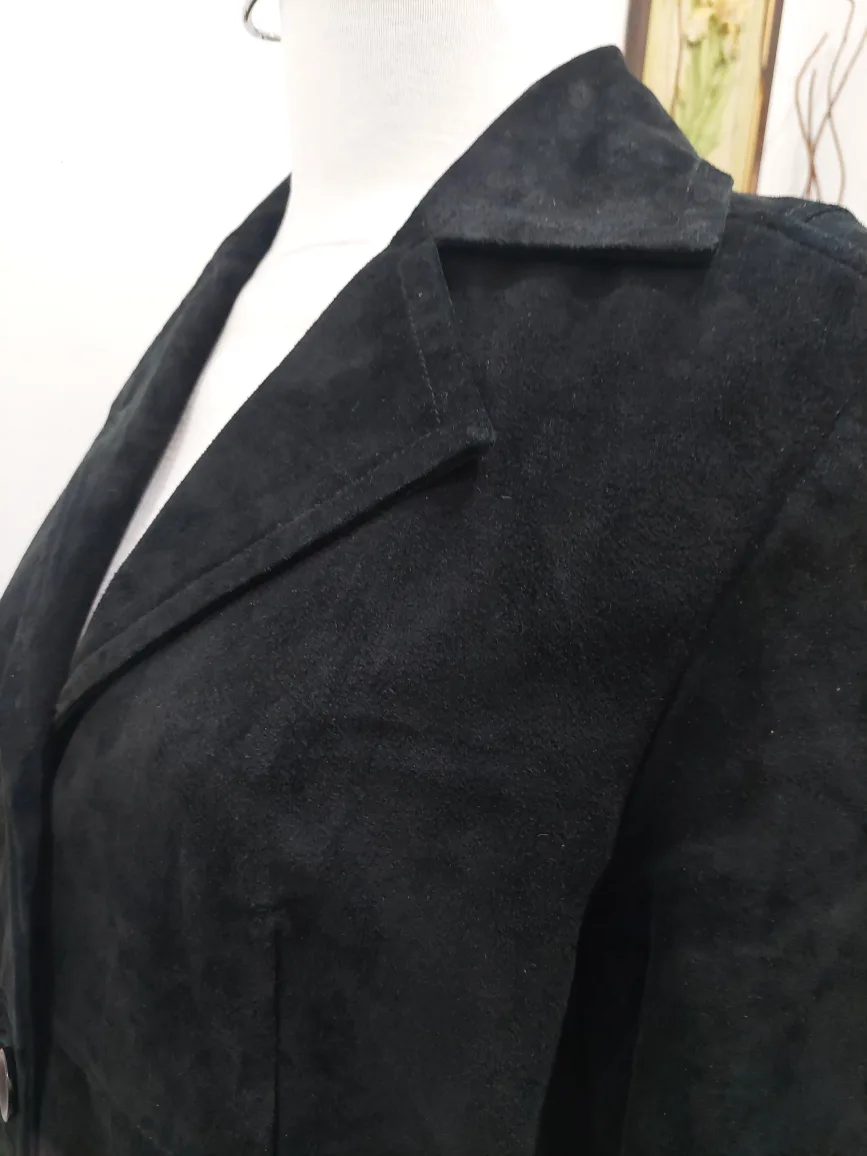 Dressy Light Black Suede Bernardo Jacket Large image indicator(4)