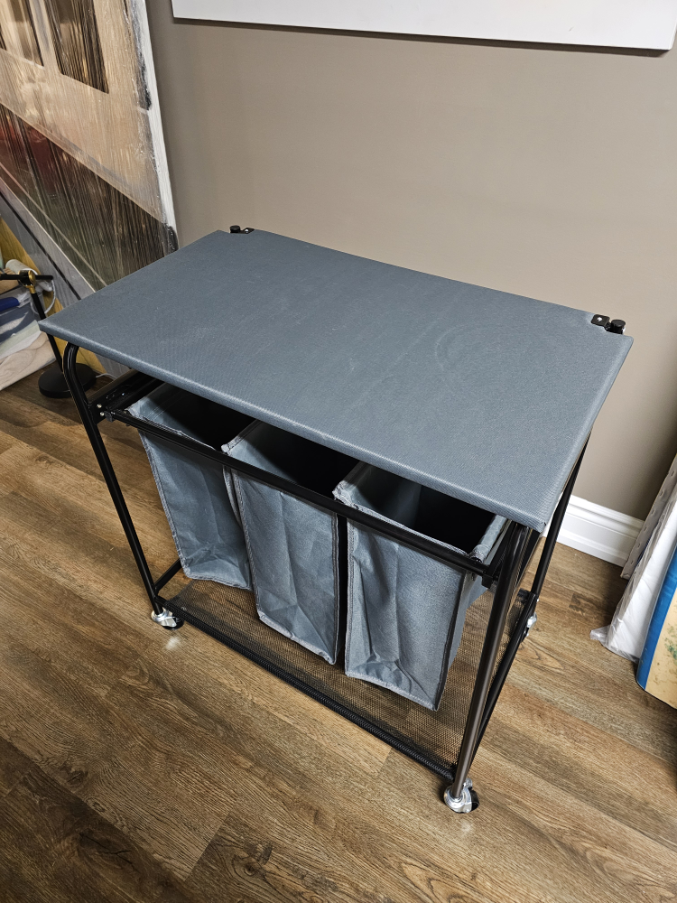 Rolling Laundry Sorter with Ironing Board