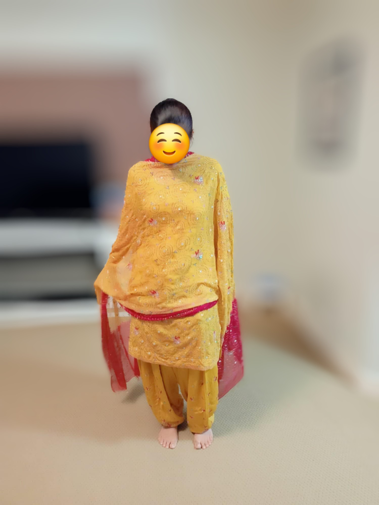 Yellow Salwar Kameez Suit/ punjabi/ Pakistani Suit/ party wear - photo 5