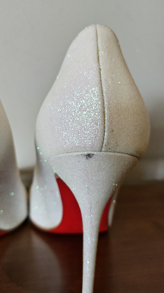 Christian Louboutin So Kate White Glitter Pumps - photo 5