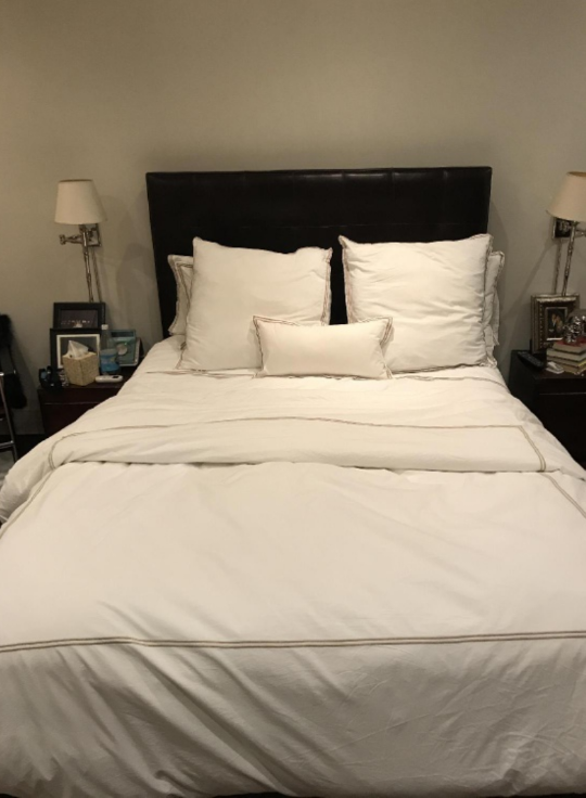 Queen Size Bed Frame with Upholstered Headboard - photo 3