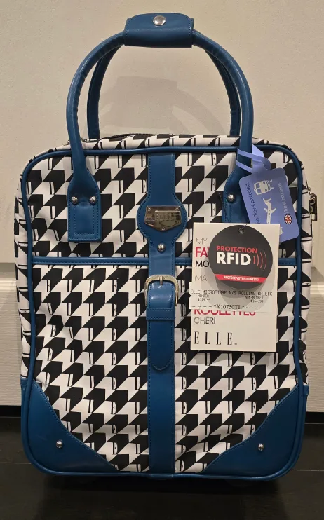 NEW! ELLE Unique & Trendy Rolling Carry-On Office Suitcase image indicator(2)