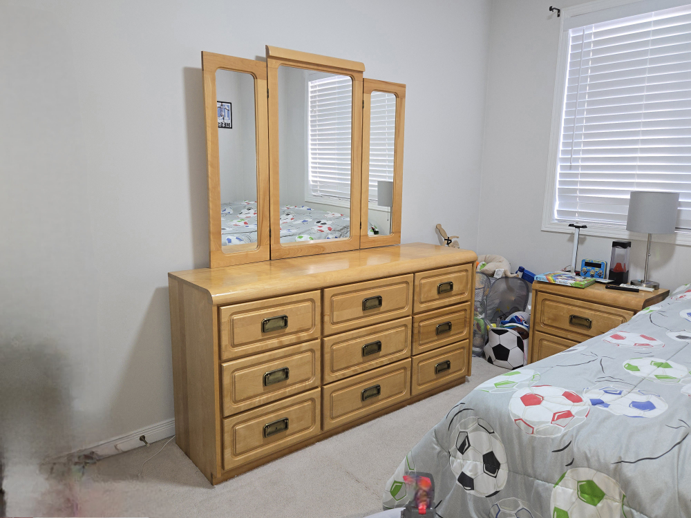 9 Drawer Wood Dresser & Nightstand