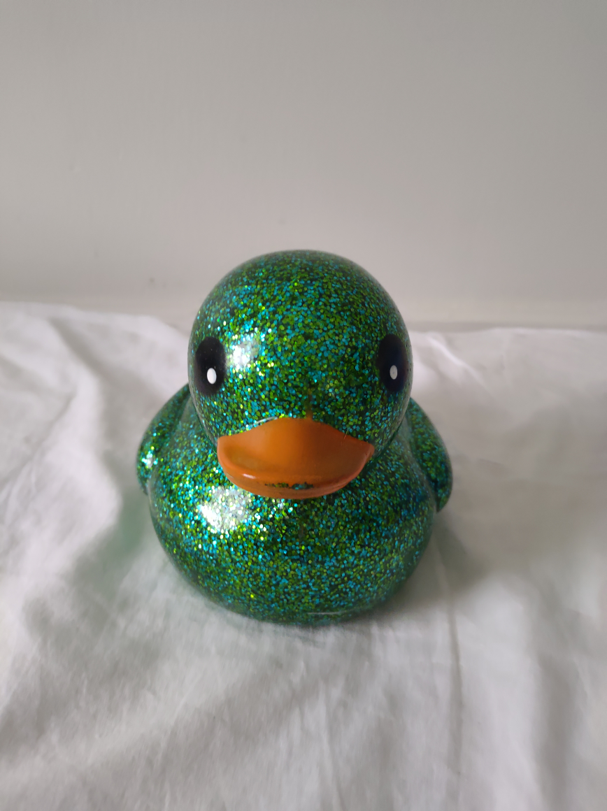 Green Glitter Rubber Duck #freecycle - photo 2