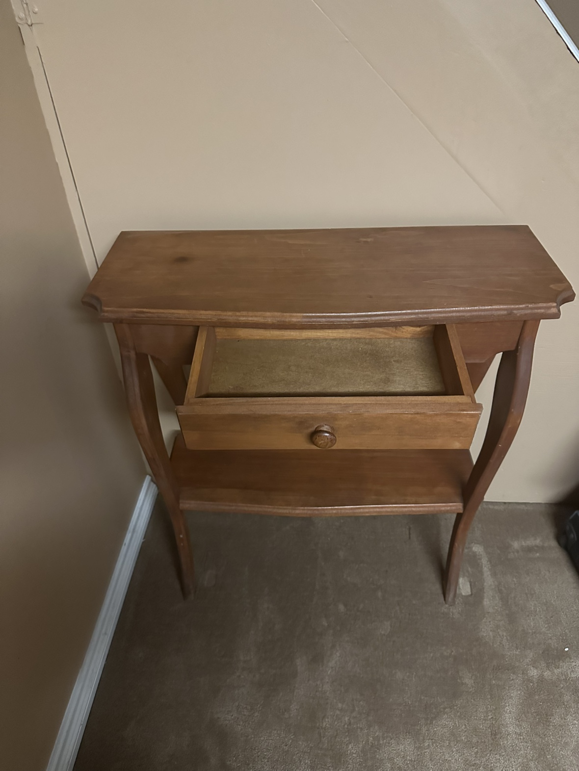 Pine Table with Drawer - photo 2