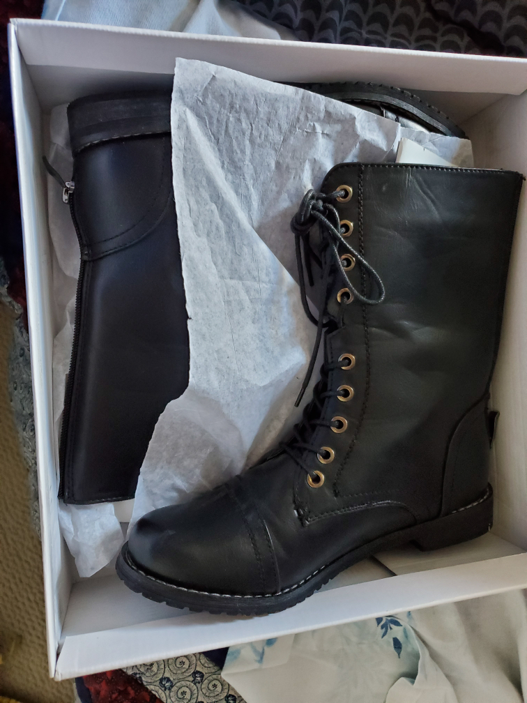 Tender Tootsies Black Boots Size 7W - photo 2