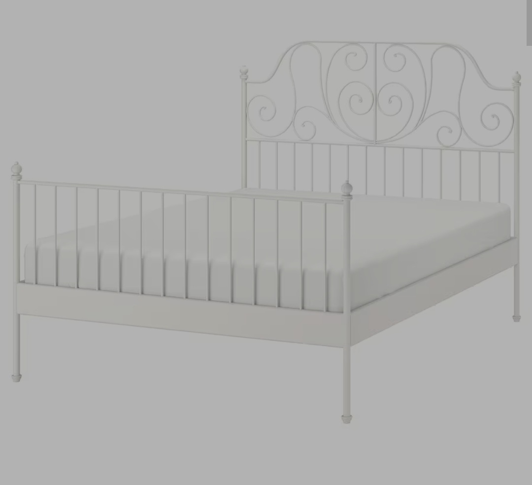 LEIRVIK bed frame, white/Luröy, 150x200 cm White, Full 🧡 - photo 2