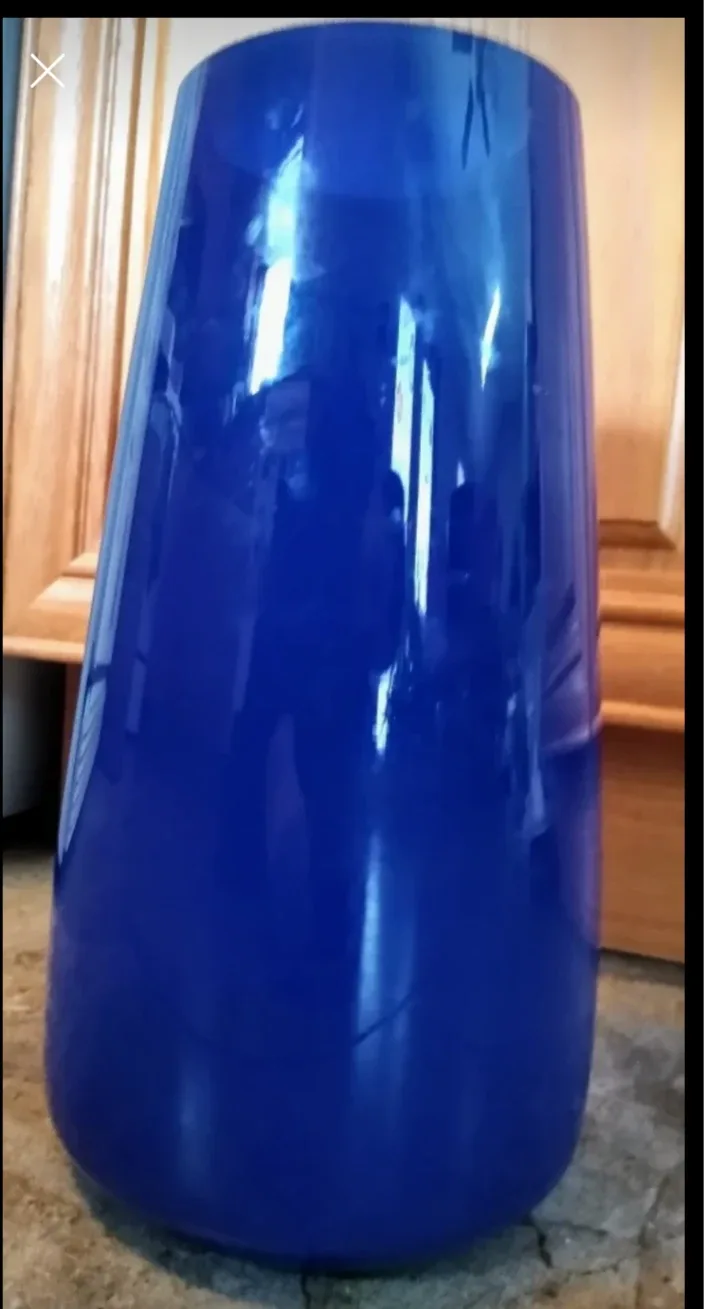 New Large Blue Glass Vase image indicator(2)