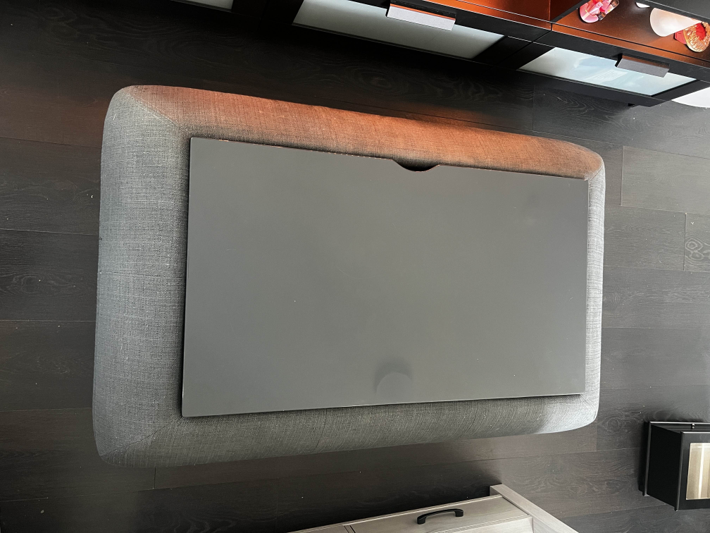 Grey Storage Ottoman Coffee Table