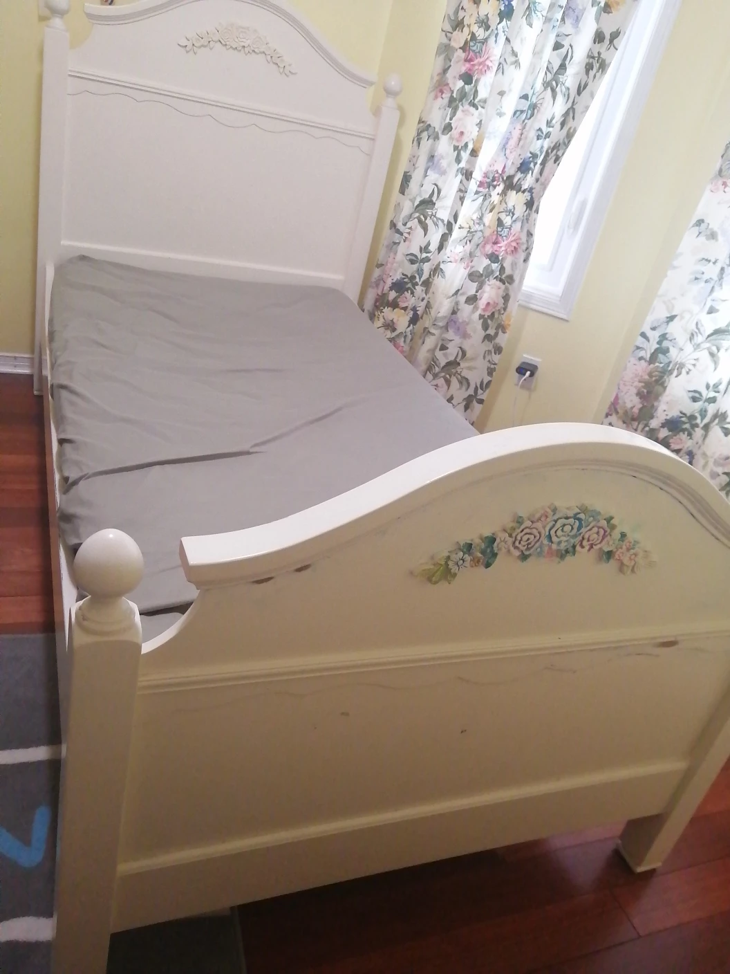 Pottery Barn White Solid Wooden Bed Frame