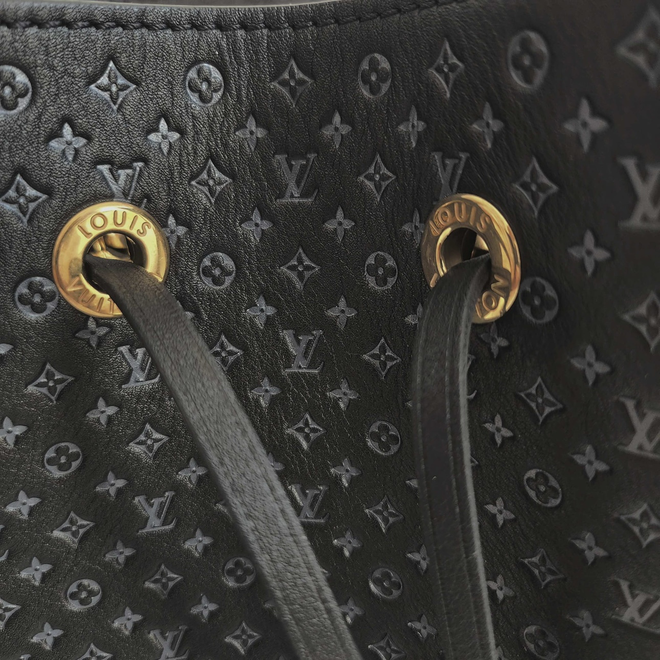 Louis Vuitton Black Calfskin Nanogram Neonoe BB Bag - photo 5