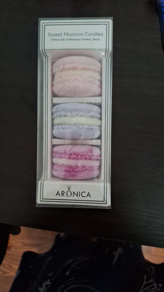 Set of 3 Macaron Candles