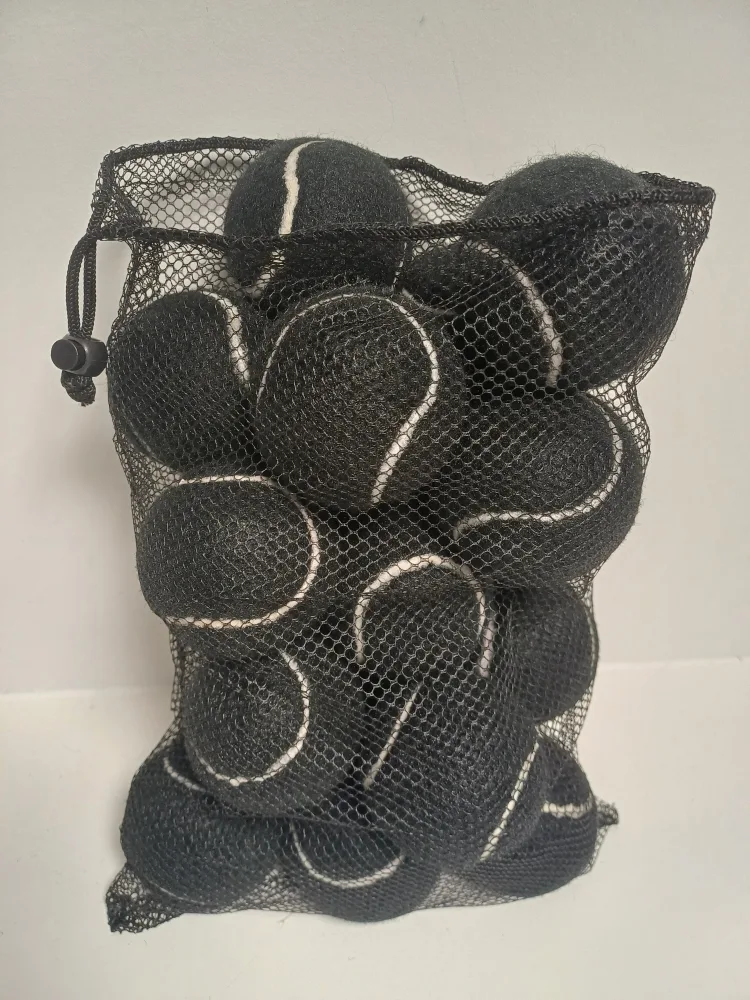 20 Pack Black Training Balls for Dogs; Tennis Balls image indicator(10)