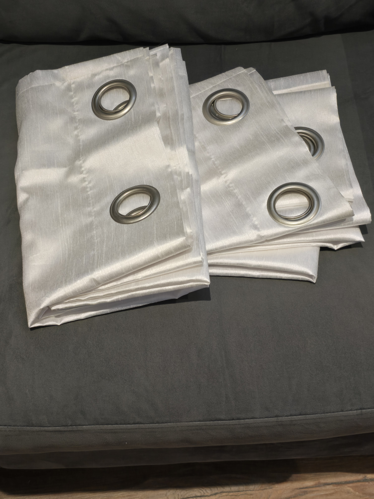 White Grommet Top Curtains