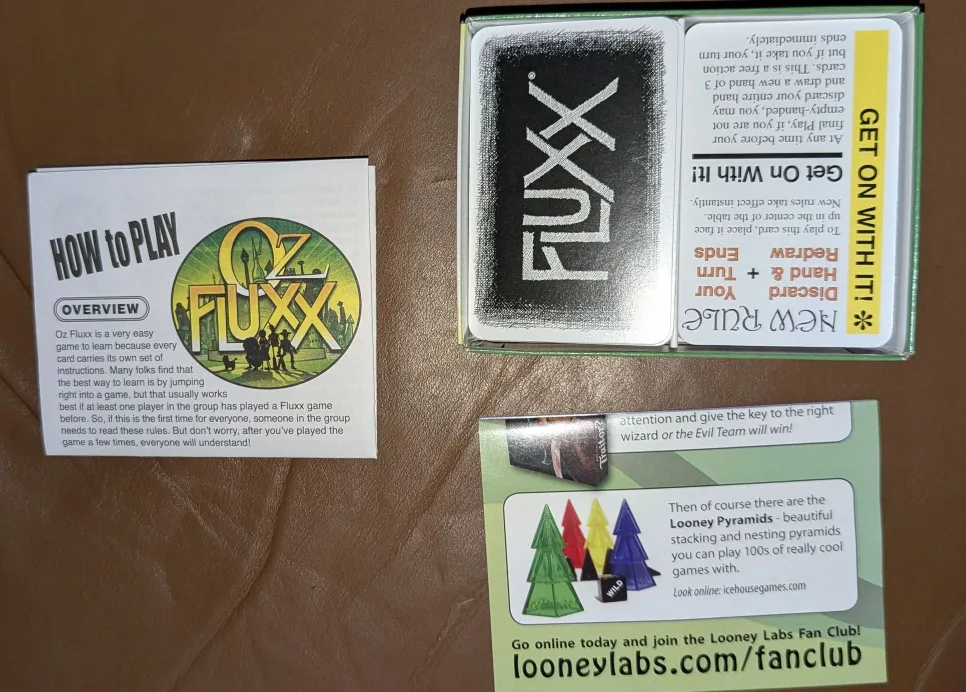 Oz Fluxx Card Game - New #freecycle image indicator(3)