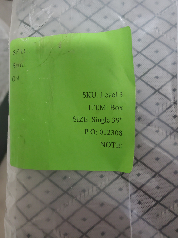 single size 39" x 75" x 9" box spring