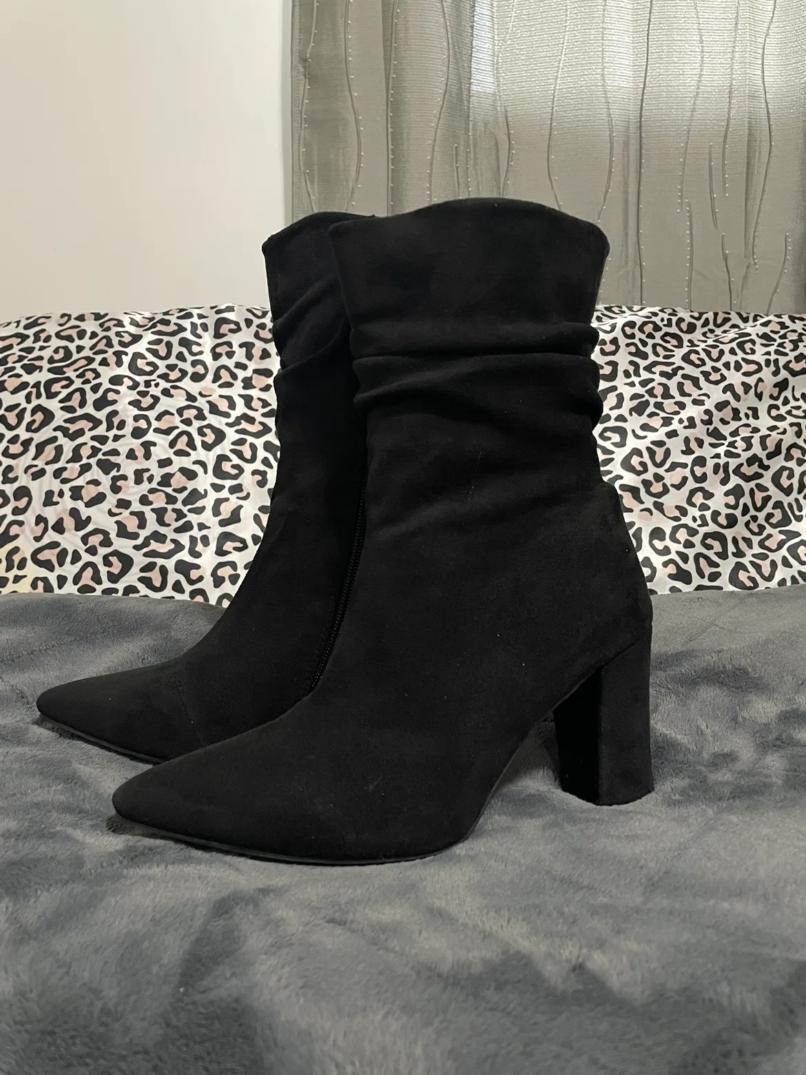 Black Suede Booties image indicator(2)