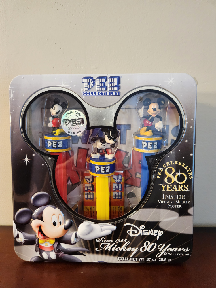 Limited Edition Mickey Mouse 80th Anniversary PEZ Dispenser Set