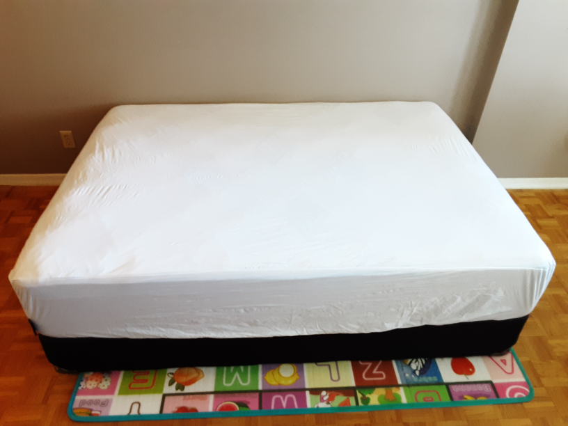 Full/double size 11" mattress, bed frame, mattress protector - photo 3