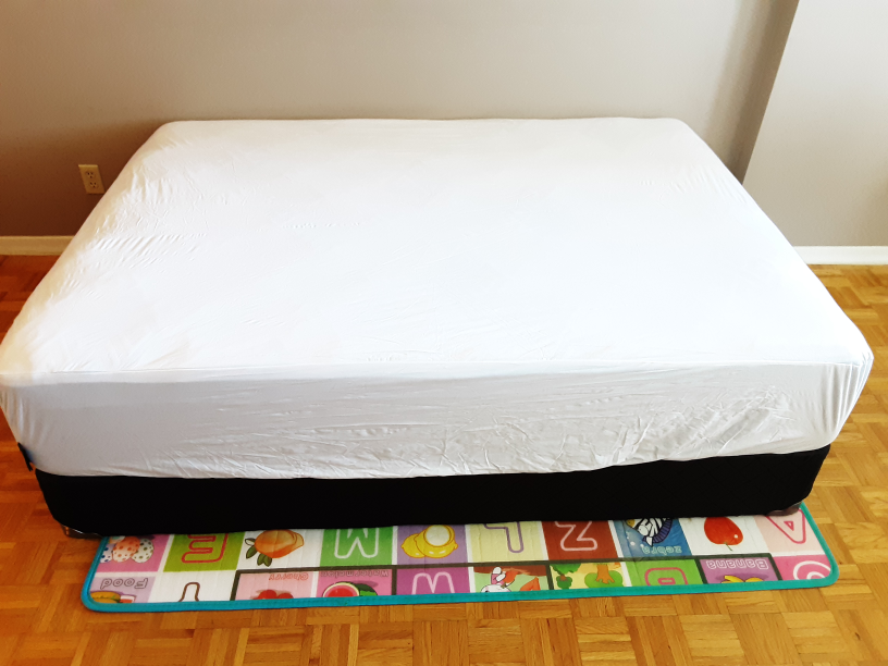 Full/double size 11" mattress, bed frame, mattress protector - photo 4