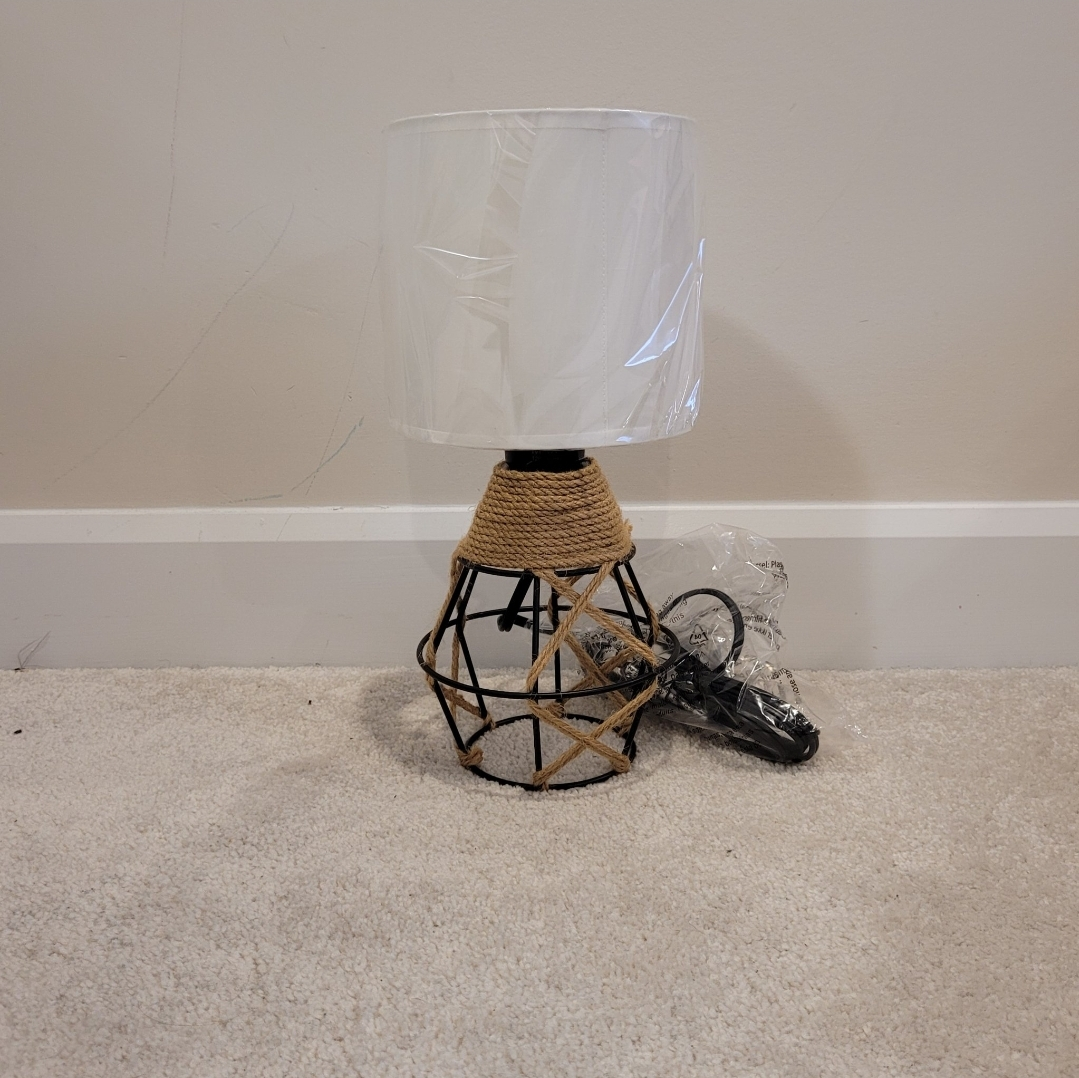 Table Lamp with Rope Accent