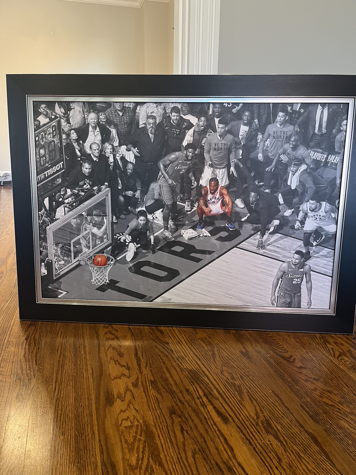 Toronto Raptors Framed Print Kawhi Leonard Buzzer beater shot - photo 2