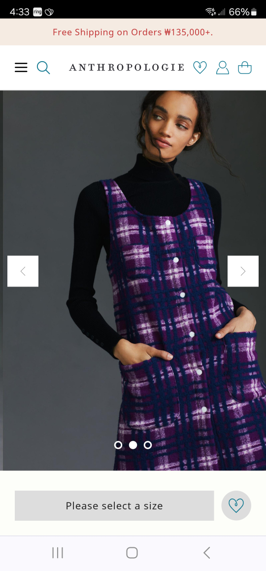 NWT Anthropologie Plaid Jumper Dress - photo 2