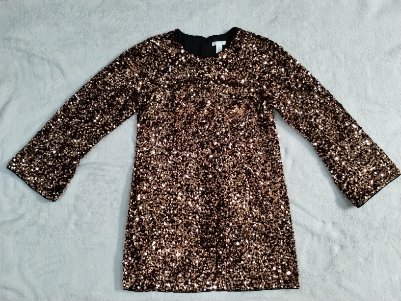 H&M Gold Sequin Dress Size M