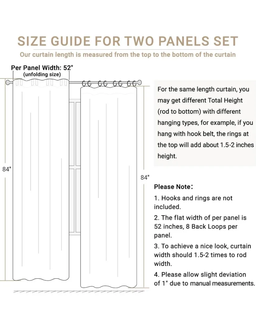 100% Blackout Curtains - 2 Panels image indicator(4)