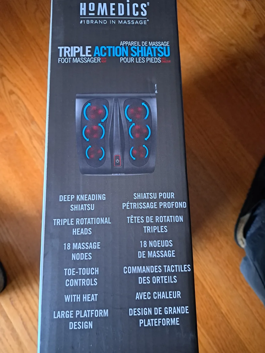 Homedics Triple Action Shiatsu Foot Massager with Heat image indicator(2)