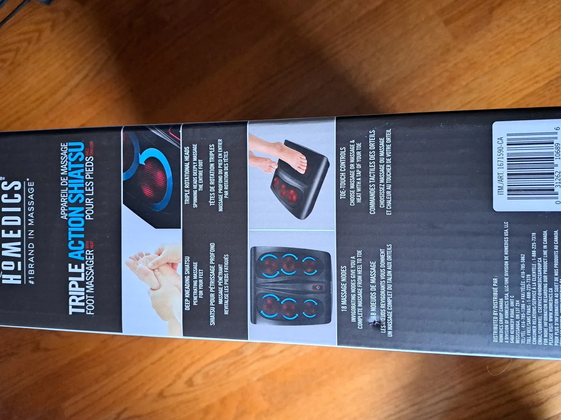 Homedics Triple Action Shiatsu Foot Massager with Heat image indicator(3)