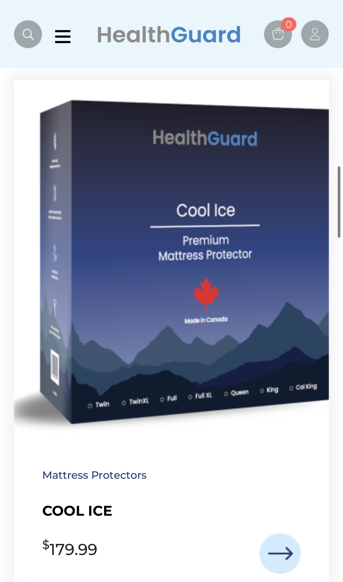 HealthGuard Cool ice premium-mattress protector