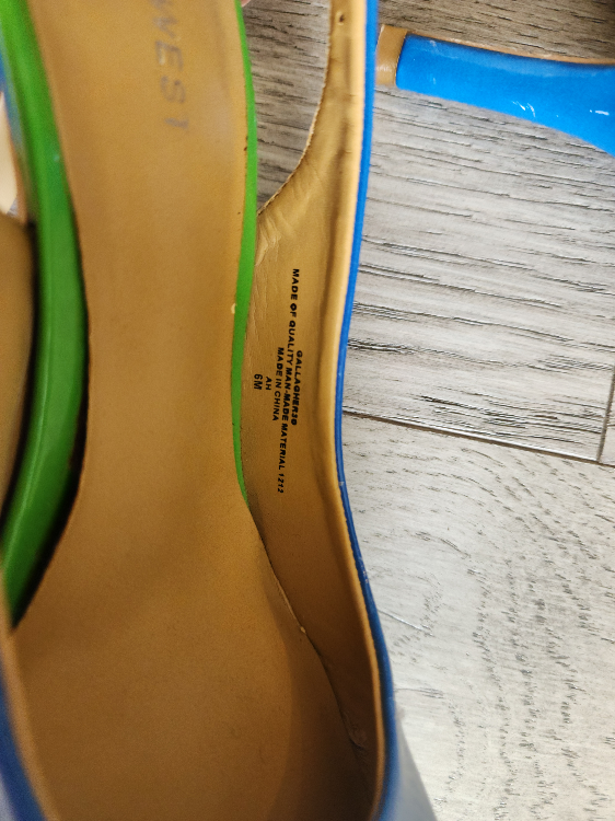 Nine West Blue and Green Slingback Heels #ThriftyPicks - photo 3