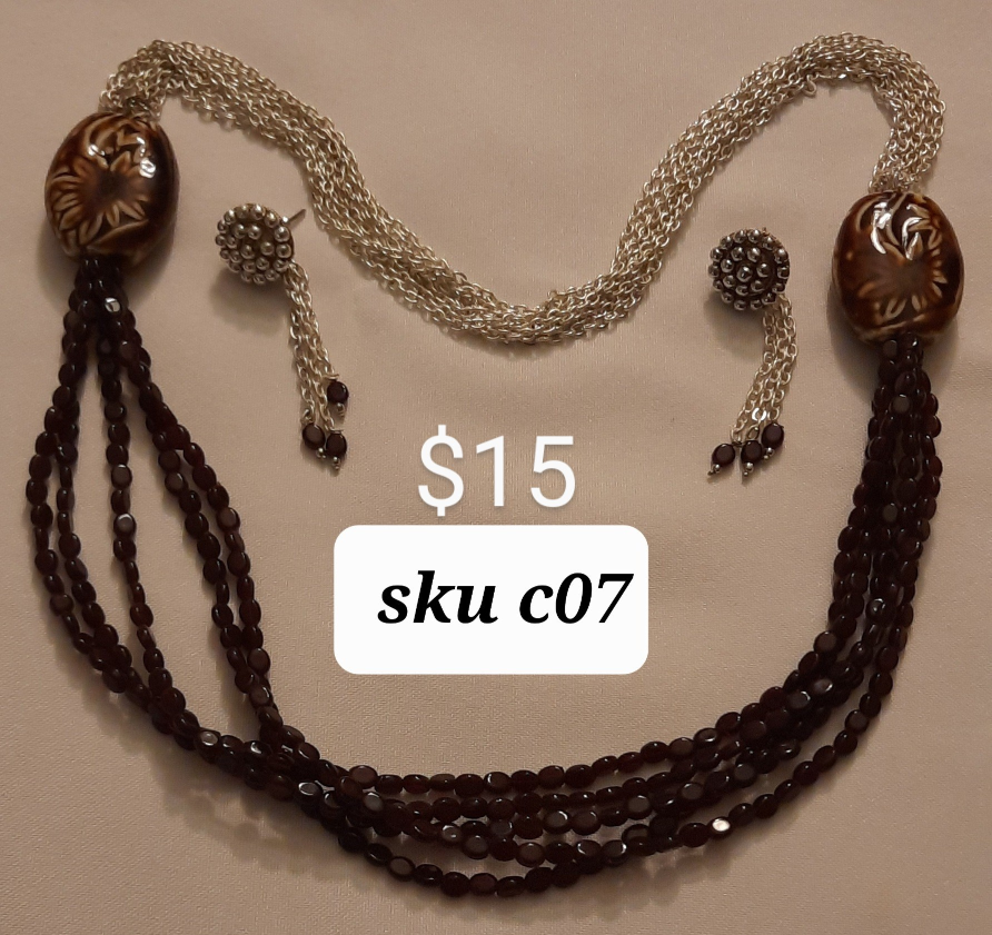 Silver Oxidized Indian Necklace Set - photo 3