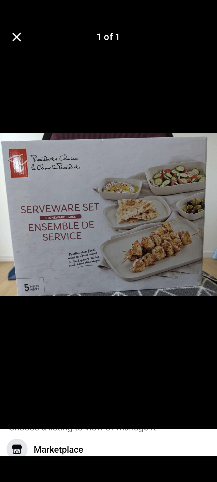 brand new Stoneware Serveware Set