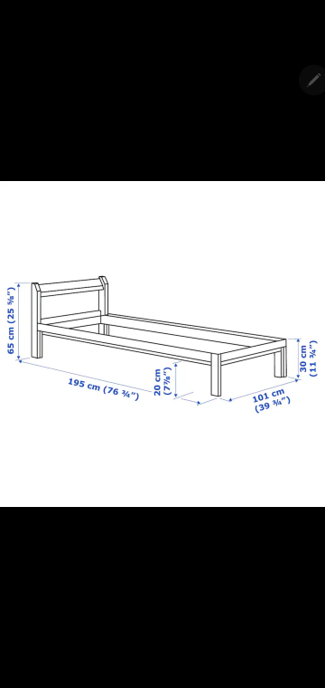 IKEA NEIDEN Full Bed Frame with IKEA Mattress - photo 5