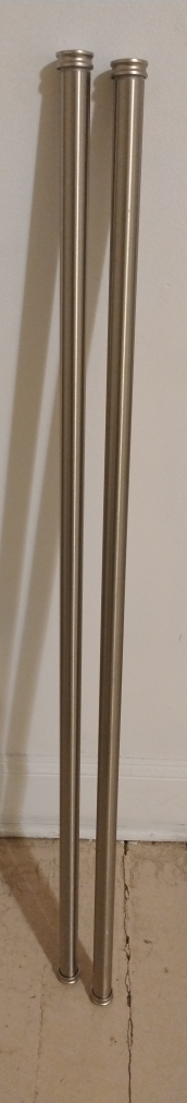 Two Silver Curtain Rods #freecycle