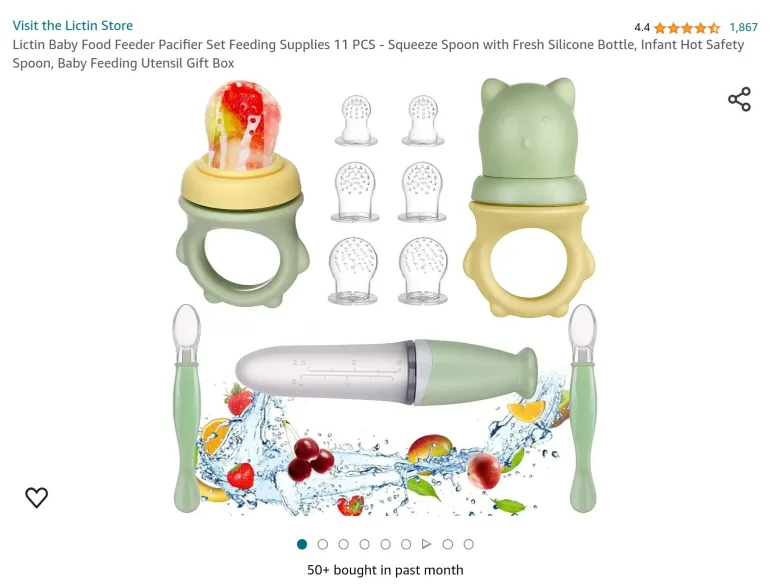 2in1 liner, baby wrap carrier, food feeder set image indicator(3)