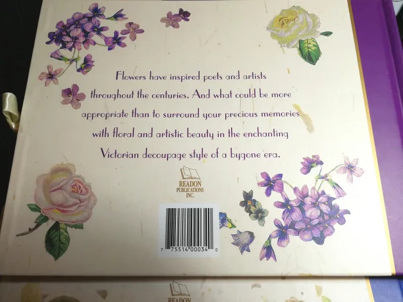 Vintage Victorian Photo Albums Book Set of 2 Floral & Angels image indicator(8)