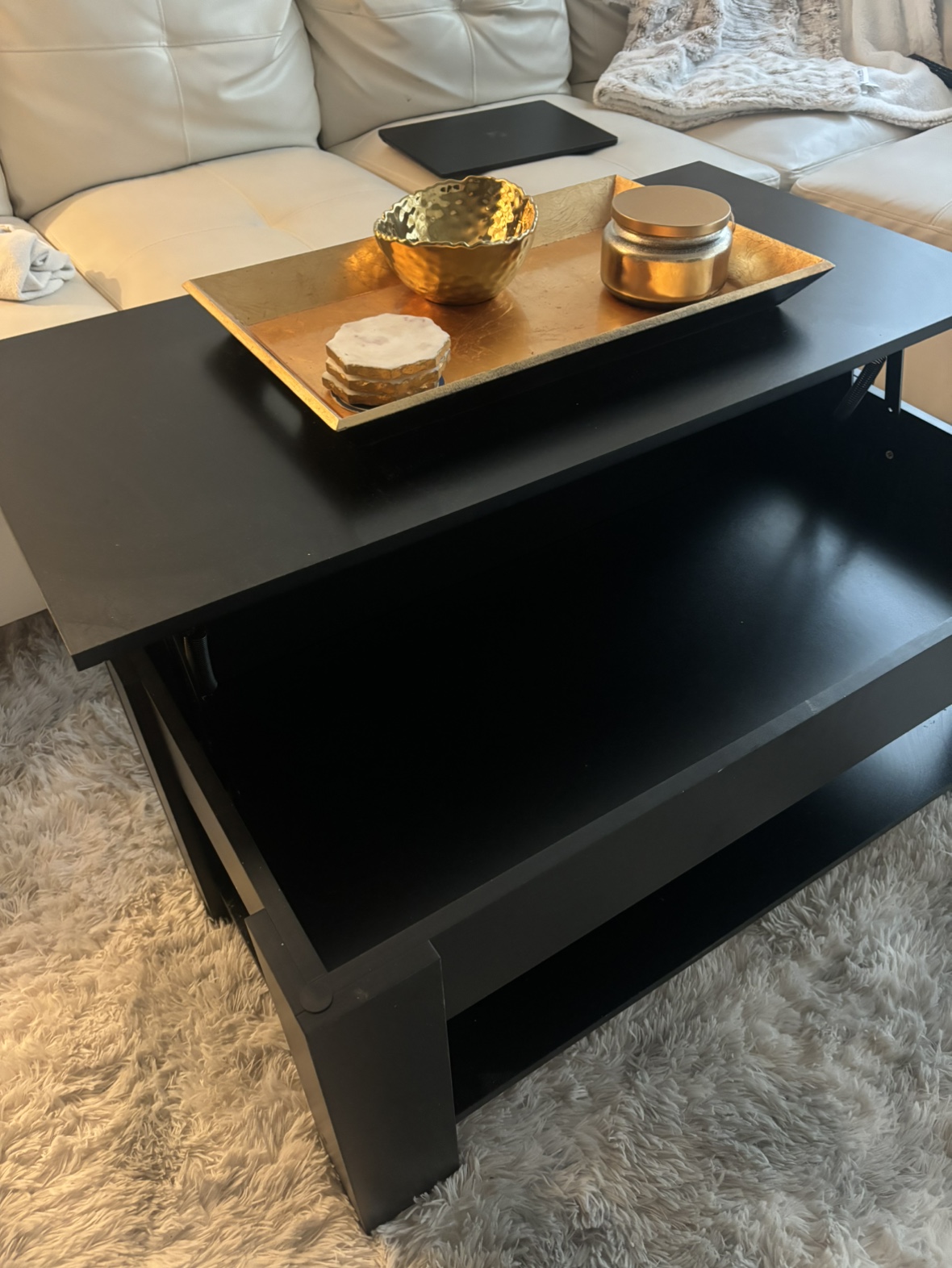 Black Lift-Top Coffee Table - photo 2
