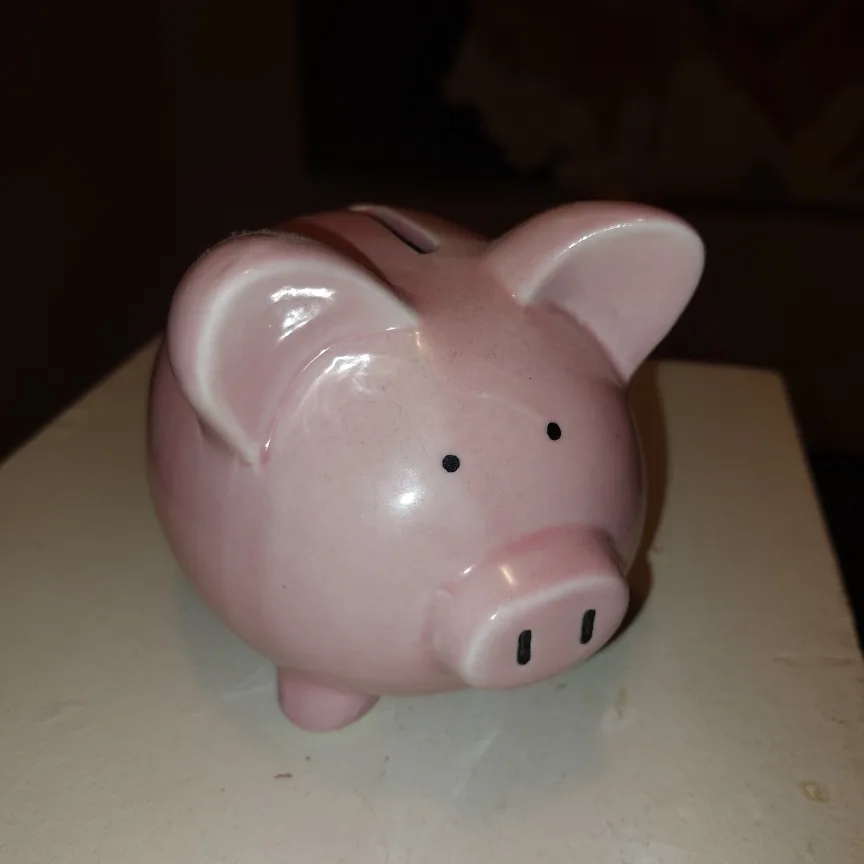Pink Hand Painted Ceramic Piggy Bank image indicator(2)