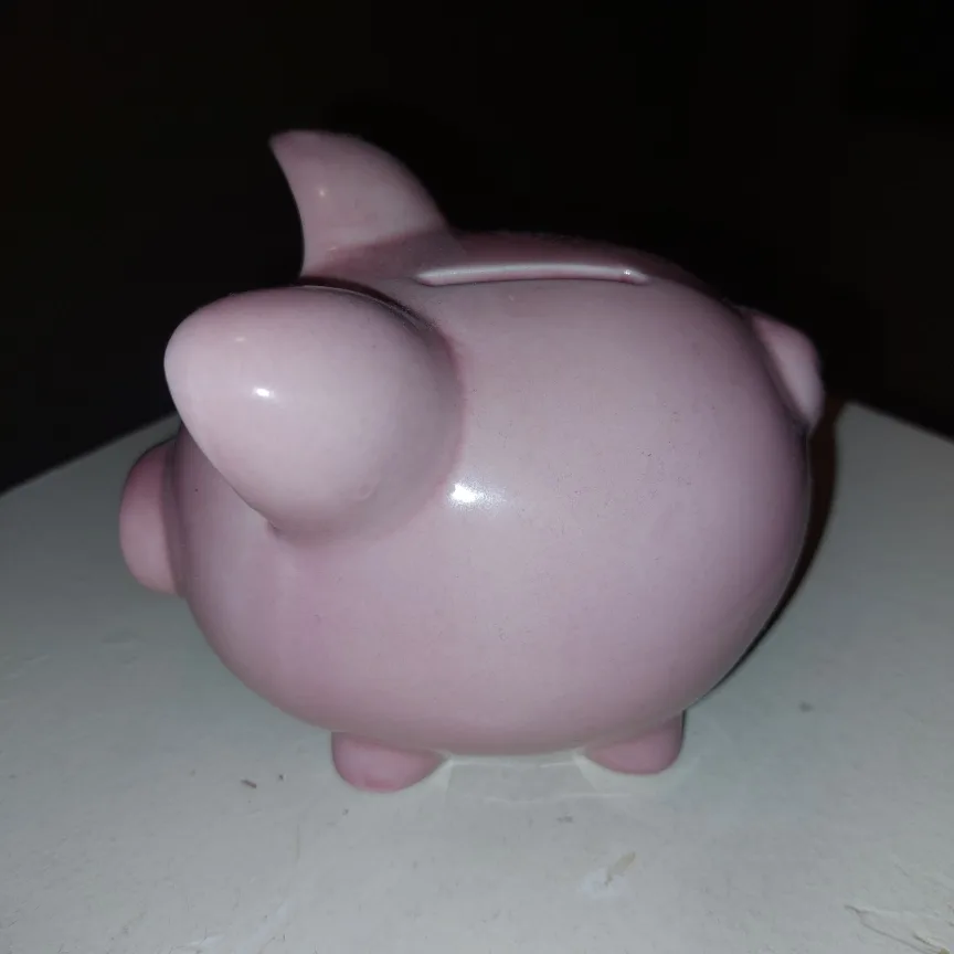 Pink Hand Painted Ceramic Piggy Bank image indicator(4)